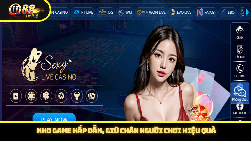 Kho game hấp dẫn, giữ chân người chơi hiệu quả 